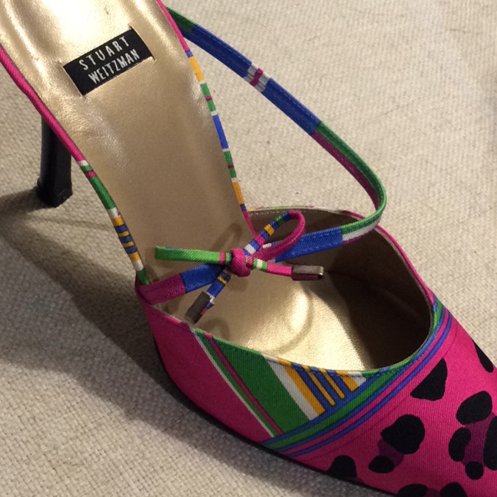 Stuart Weitzman Multicolor Patterned Mules - image 6